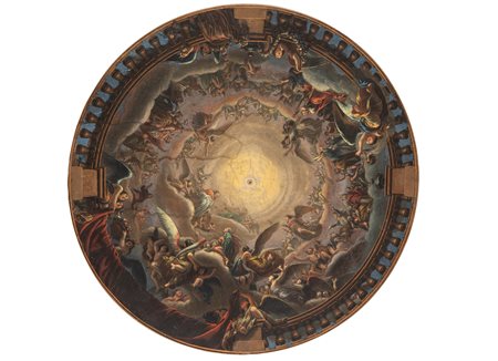 Enrico Scuri (Bergamo 1806-1884)  - Gloria di Maria (modello per la cupola del Duomo di Bergamo)