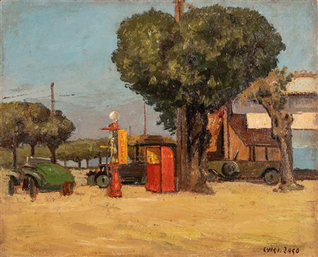 Luigi Zago (Villafranca di Verona 1894-Buenos Aires 1952)  - La stazione di servizio