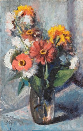 Corrado Michelozzi (Livorno 1883-1965)  - Vaso di fiori