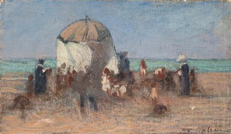 Giovanni Malesci (Vespignano 1884-Milano 1969)  - Sulla spiaggia