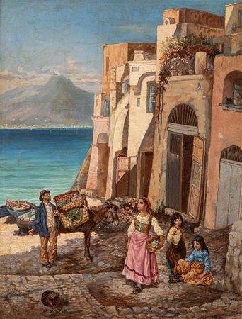 G. W. Brown (attivo nella seconda metà del XIX secolo) - Vita al Golfo di Napoli