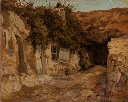 Vincenzo Caprile (Napoli 1856-1936)  - Casale rustico