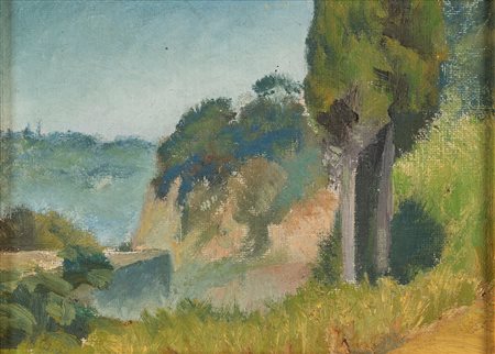 Concetto Maugeri (Catania 1919-Roma 1951)  - Paesaggio, 1938