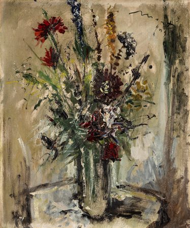 Cesarino Monti (Milano 1916-Brescia 1979)  - Vaso di fiori, 1949