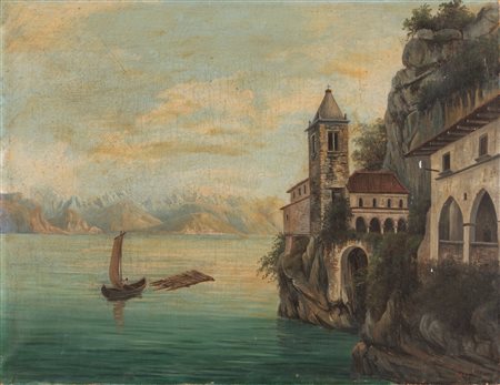 Teresa Doria (Genova 1805-Nervi 1895)  - Lago Maggiore, Santa Caterina del Sasso, 1867