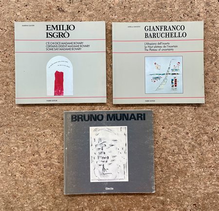 EMILIO ISGRÒ, GIANFRANCO BARUCHELLO E BRUNO MUNARI - Lotto unico di 3 cataloghi