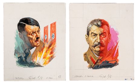 Hitler e Stalin, due illustrazioni