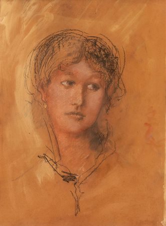 Volto di donna   Francesco Paolo Michetti (maniera di)