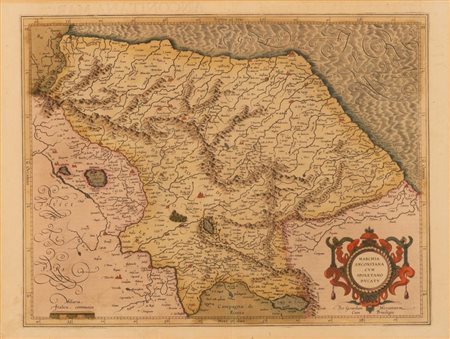 Marchia Anconitana cum Spoletano Ducatu. carta geografica della Marca di Ancona e del Ducato di Spoleto   Gerardo  Mercatore Gerhard Kremer