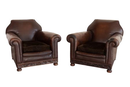 Coppia di poltrone Chesterfield Club   