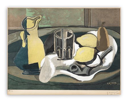 GEORGES BRAQUE (1882-1963) - Nature morte aux citrons, 1960 circa