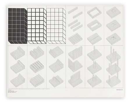 SUPERSTUDIO GROUP (1966-1986) - Istogrammi d'architettura con riferimento a un reticolo trasponibile in aree o scale diverse per l'edificazione di una natura serena e immobile in cui riconoscersi, 1969