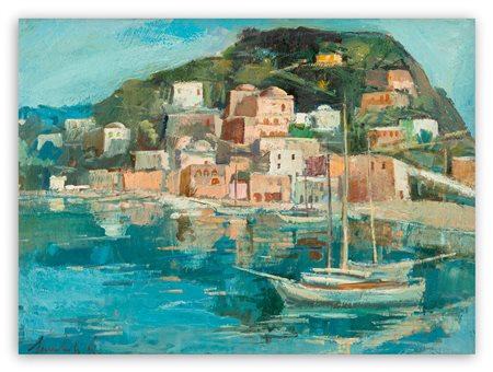 LAMBERTO LAMBERTI (1925-2003) - Ischia. Piccolo golfo, 1968