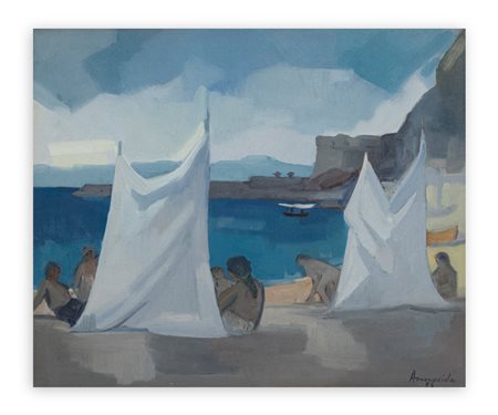 GIUSEPPE ARMOCIDA (1906-1987) - Bagnanti, 1958