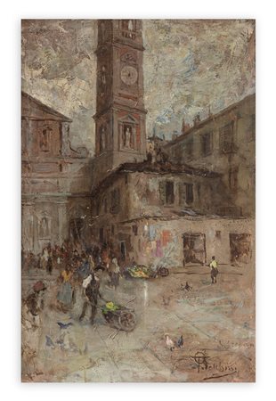 GIOVANNI BATTISTA TODESCHINI (1857-1938) - Milano. Chiesa di Santo Stefano