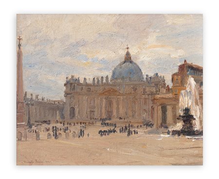 DONATO FRISIA (1883-1953) - Roma. Piazza San Pietro, 1925