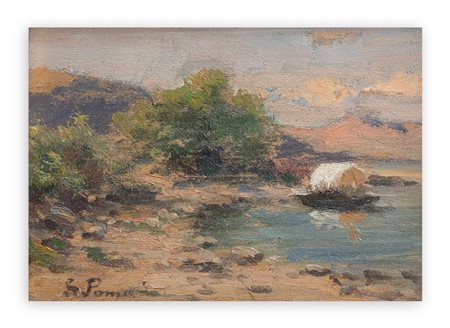 SILVIO POMA (1840-1932) - Lago d'Iseo