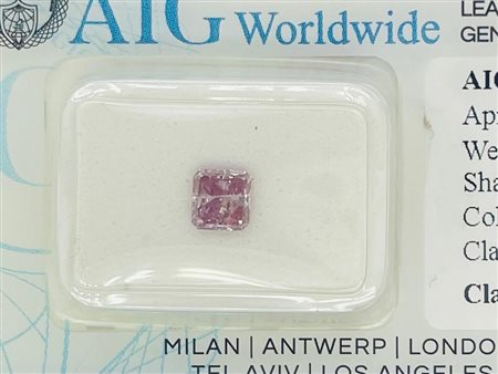 DIAMANTE 0,54 CT FANCY VIOLA - SI3 - TAGLIO RADIANTE - F20415