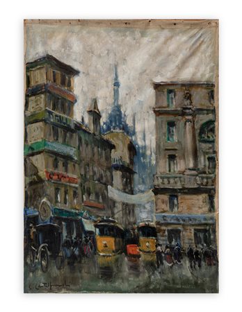 CIRANO CASTELFRANCHI (1912-1973) - Sul Corso V.tt Emanuele angolo St. Paolo