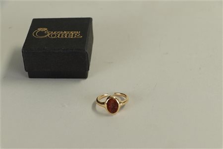 A 'Roman' ring with an image of Mercury carved in cornelian stone. The whole...