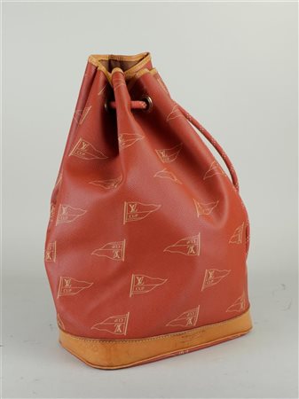 Louis Vuitton 1995 LV Cup Red Monogram Saint Tropez Drawstring Hobo Bag...