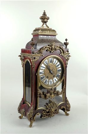 Charles Grottendieck Brussels, Boulle table clock with bronze mounts and...