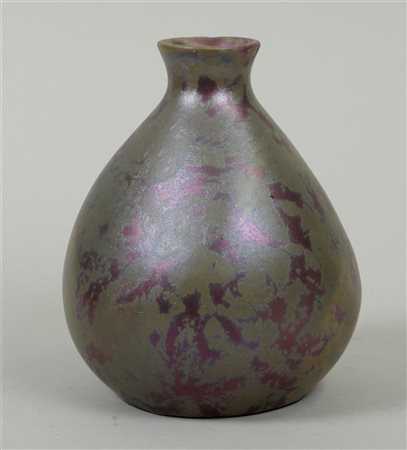 Clément Massier (1844/45 - 1917), A red and gold glazed vase, stamped (on the...