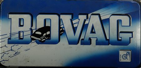 A vintage enamel advertising sign 'Bovag'. 66 x 30 cm.