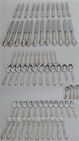 An extensive silver cutlery set, Wilkins Sterling 925 consisting of: 12-piece...