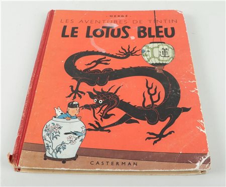 Hergé, Les aventures de Tintin, Le Lotus Bleu,published by Casterman, Paris -...