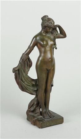 Pierre Campagne (1851 - 1914) (after), Phryne devant ses Juges, bronze, bears...