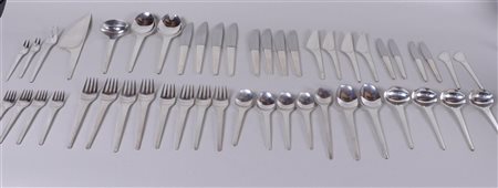 A sterling silver 48 piece Georg Jensen Caravel cutlery consisting of four...