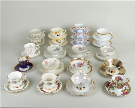 A very large collection of cups and saucers from Limoge, Royal Albert, and...