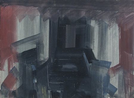 Sergio Romiti (Bologna 1928-2000) Composizione Tempera su carta 35x47 cm...