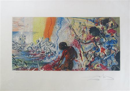 Salvador Dalí (Figueres 1904-1989) Pesca al tonno Litografia 54x75 cm...