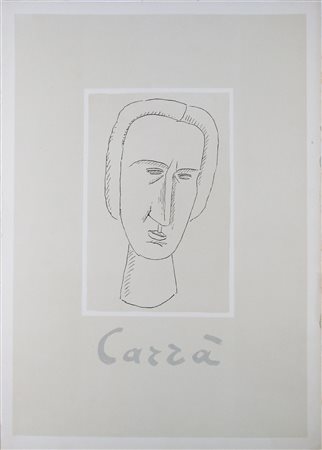 Carlo Carrà (Quargnento 1881-Milano 1966) Frontespizio Litografia 65.5x46 cm