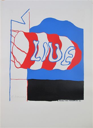 Hubert Pfaffenbichler (Ybbs 1942-Vienna 2008 ) El hombre Litografia 58.5x41.5...