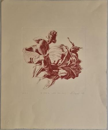 Wolfango (Bologna 1926 - 2017) Le rose di None (serie rossa), 1997