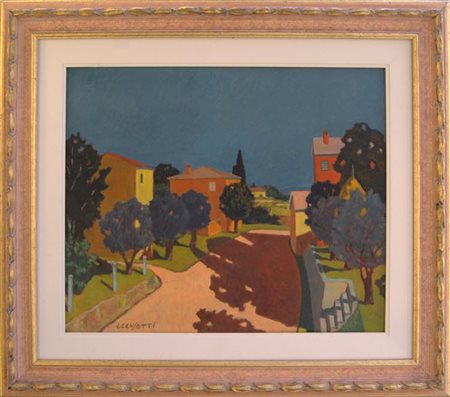 Vincenzo Censotti (Arezzo 1913 - 2005). Paesaggio cittadino.