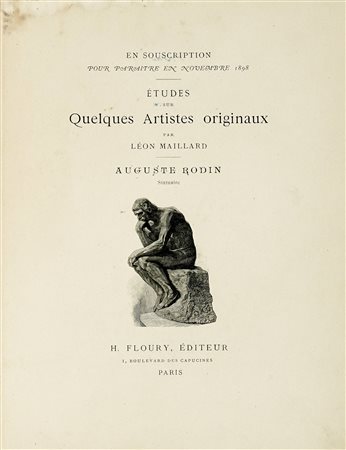 Rodin Auguste, Citazione autografa firmata su libro sul volume di Léon...