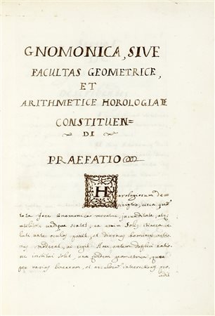 Gnomonica, sive geometrice, et artithmetice horologiae constituendi. XVIII...