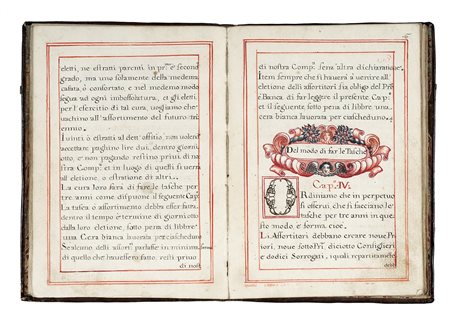 Libro dei Capitoli / dell' / Alma Compagnia / di S. Honofrio [...]. Datato...