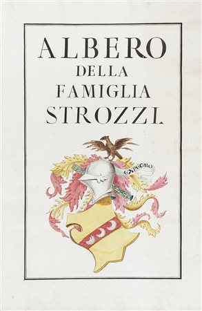 Albero della famiglia Strozzi. Seconda metà del XVIII secolo. Manoscritto a...