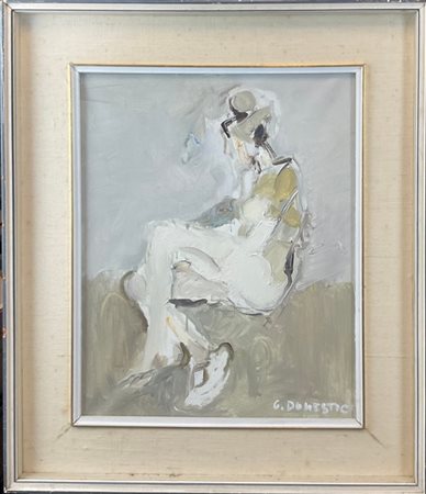 Giampaolo Domestici "Senza titolo" 1964
olio su tela
cm 50x40
firmato in basso a