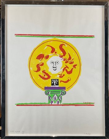 Graham Sutherland "Sun Ray Head (Poster for Menton)" 1971
serigrafia - edizione