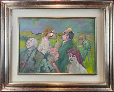 Mino Maccari "Gruppo" 1975
olio su tela
cm 40x55
firmato in basso a sinistra, is