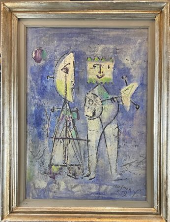 Franco Rognoni "Serenata" 1959
olio su tela
cm 70x50
firmato e datato in basso a