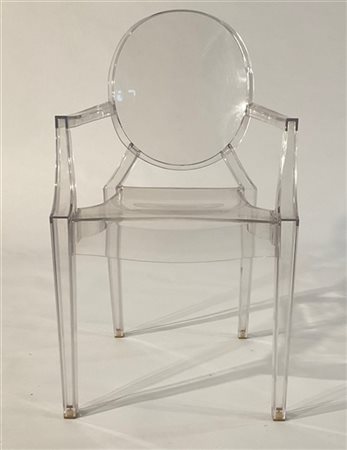 Philippe Starck Sedia modello "Louis Ghost". Produzione Kartell, Milano, 2002. P