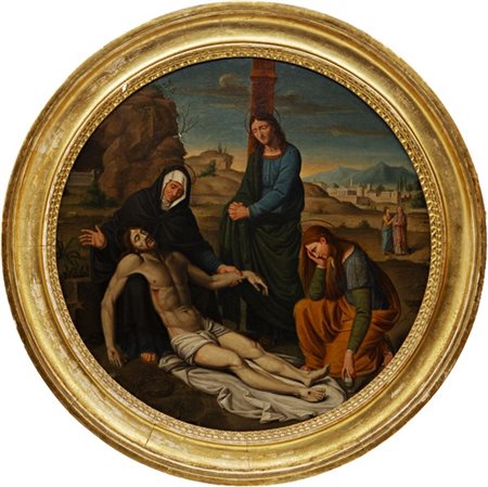 Scuola dell'inizio del secolo XIX

"Compianto sul Cristo morto"
olio su tela (d