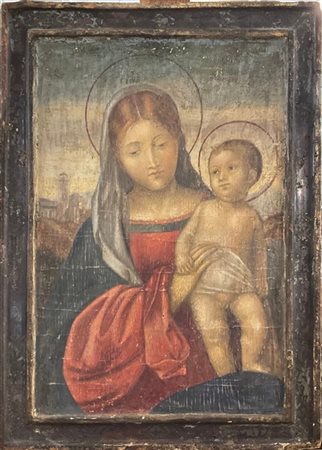 Ignoto

"Madonna con Bambino"
olio su tavola (cm 48x35)
(difetti e restauri)